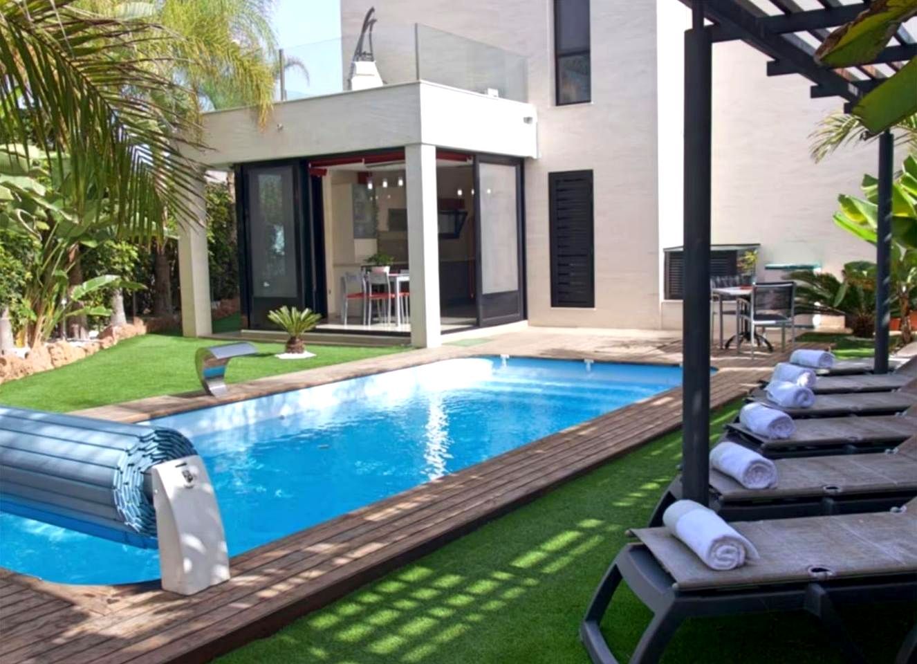 Swimming pool of House or chalet to rent in Adeje  with Air Conditioner, Private garden and Terrace