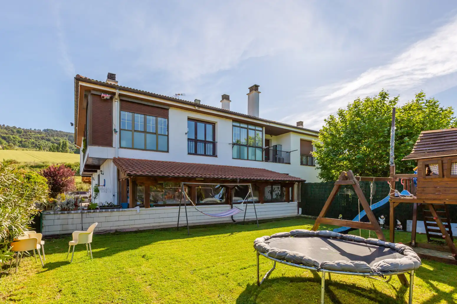 Jardí de Casa adosada en venda en Ezcabarte amb Calefacció, Jardí privat i Parquet