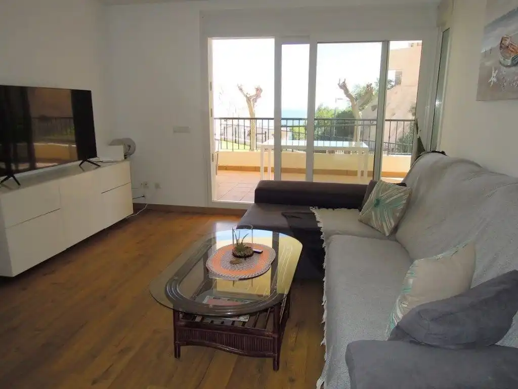 Sala d'estar de Apartament de lloguer en Calpe / Calp amb Aire condicionat, Calefacció i Traster