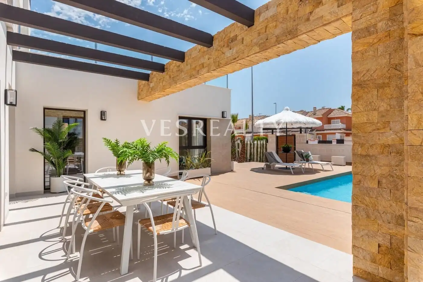 Vista exterior de Casa o chalet en venta en Rojales con Jardín privado, Trastero y Piscina