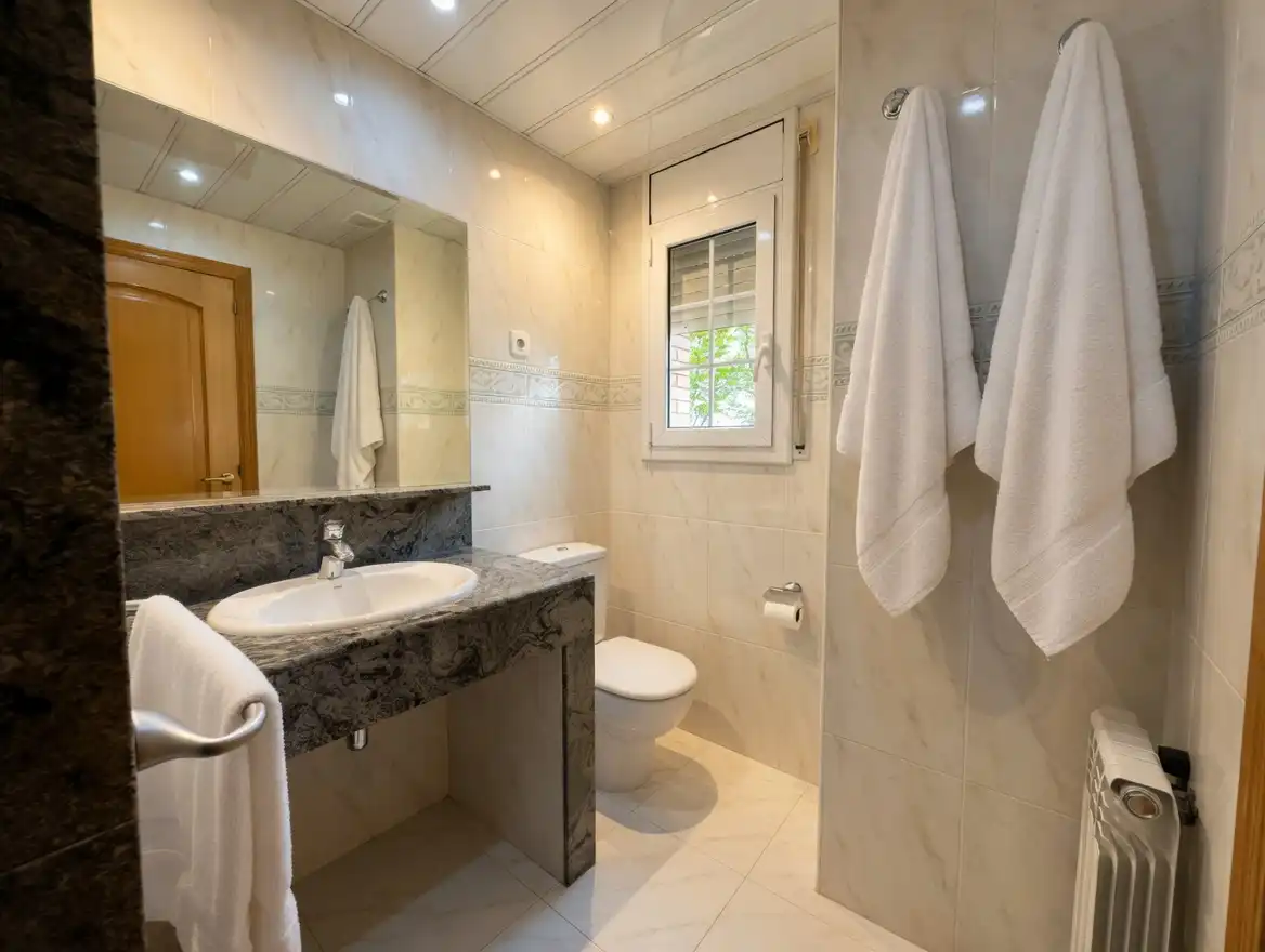 Baño de Casa adosada en venta en Sant Joan Despí con Aire acondicionado, Calefacción y Jardín privado