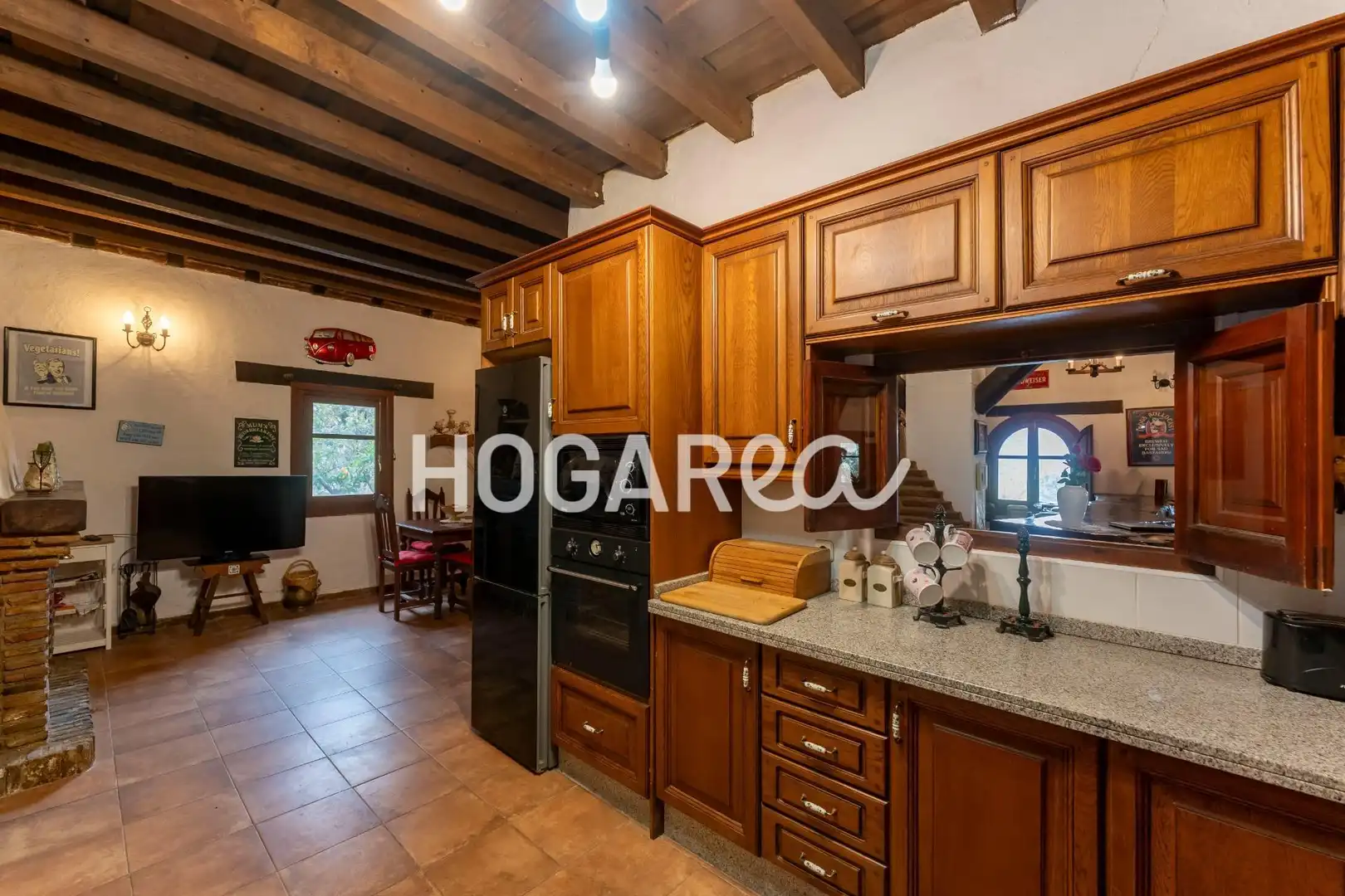 Cocina de Finca rústica en venta en Alcaucín con Jardín privado, Terraza y Piscina