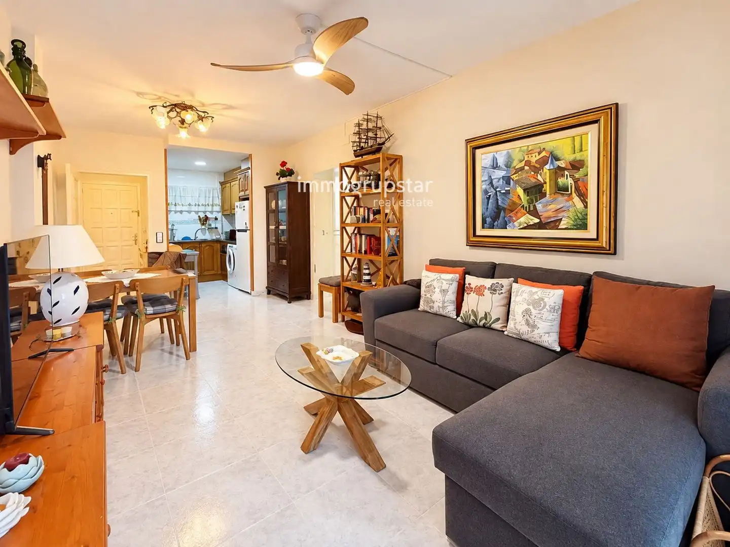 Sala de estar de Apartamento en venta en Poble