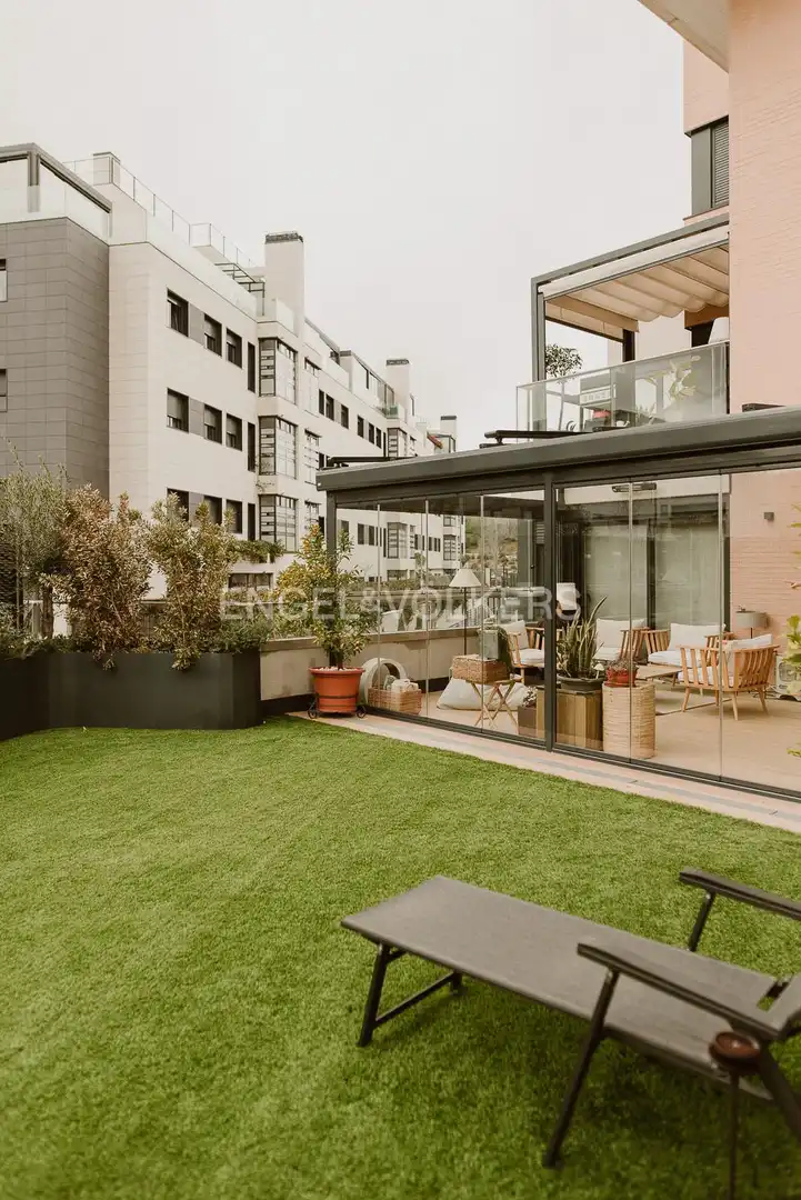 Terrace of Flat for rent in La Moraleja  with Air Conditioner, Heating and Private garden