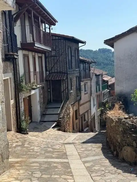 Vista exterior de Casa o xalet en venda en Herguijuela de la Sierra amb Traster i Balcó