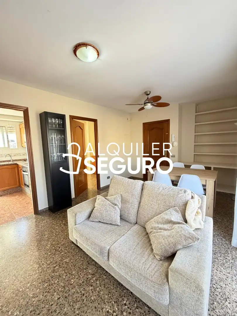 Sala d'estar de Àtic de lloguer en Burriana / Borriana amb Aire condicionat, Calefacció i Moblat