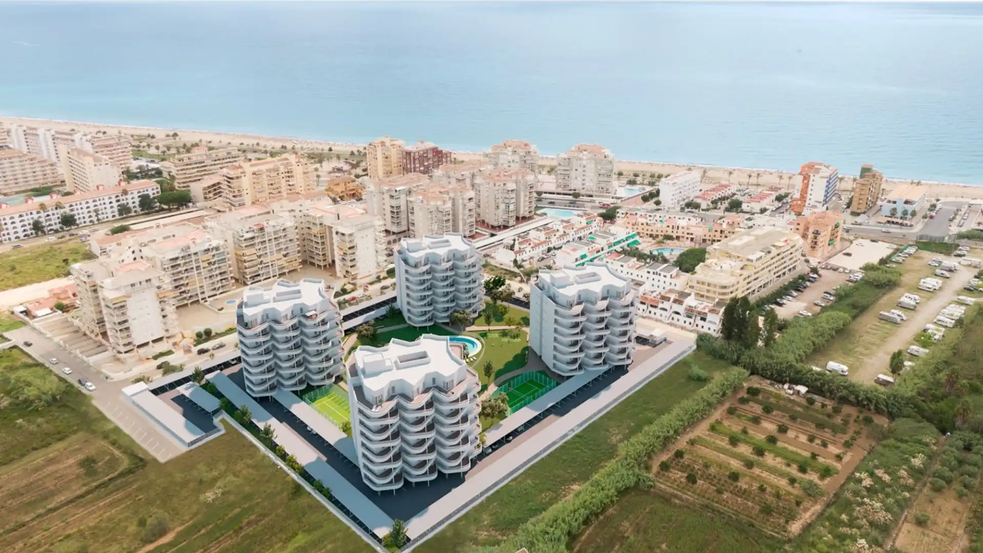 Vista exterior de Apartamento en venta en Peñíscola / Peníscola con Jardín privado, Terraza y Piscina comunitaria