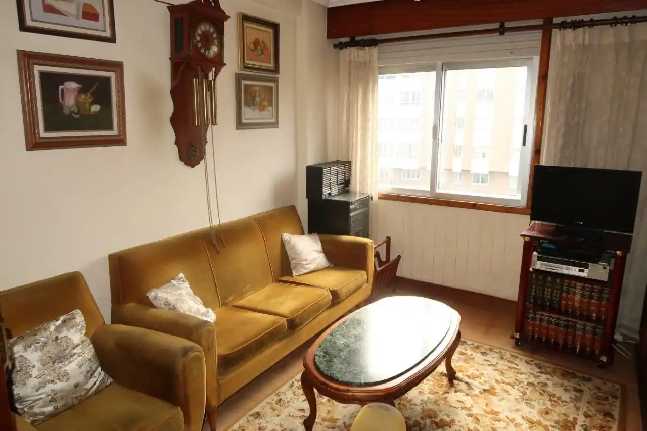 Living room of Flat for sale in A Coruña Capital   with Heating and Parquet flooring