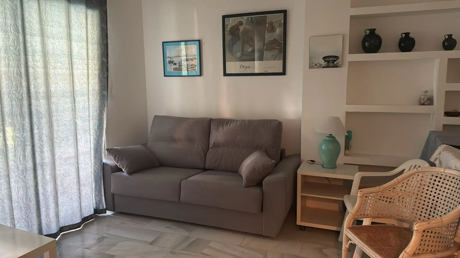 Living room of Flat for rent in Marbella  with Furnished