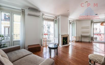 Sala d'estar de Pis de lloguer en  Madrid Capital amb Aire condicionat, Calefacció i Parquet