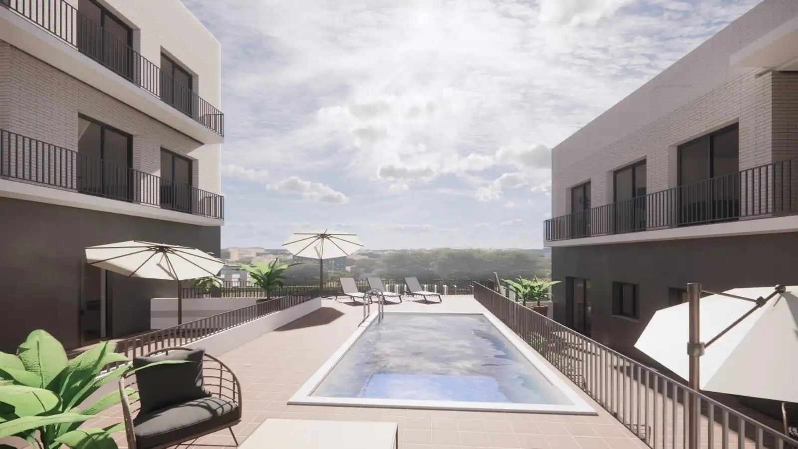 Swimming pool of Flat for sale in Mollet del Vallès  with Air Conditioner, Private garden and Parquet flooring