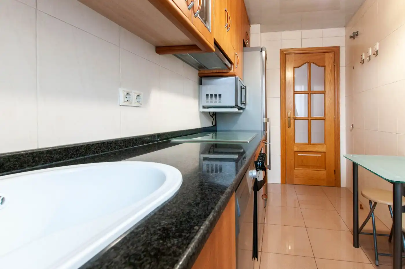 Cocina de Piso de alquiler en Sabadell con Aire acondicionado, Calefacción y Parquet