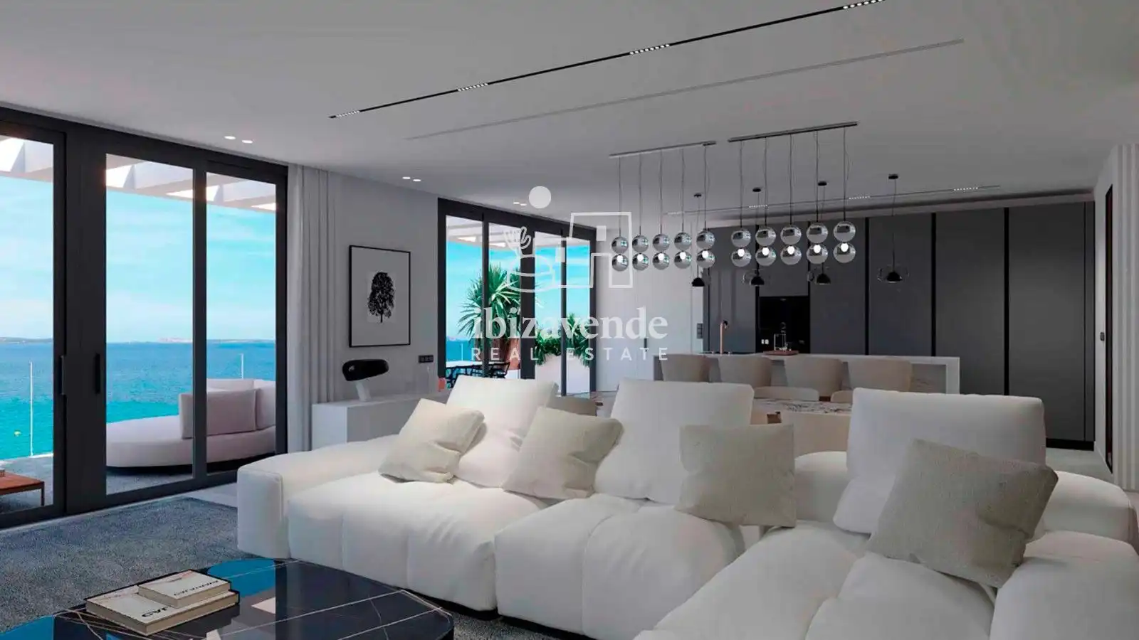 Living room of Flat for sale in Sant Antoni de Portmany  with Heating, Terrace and Swimming Pool