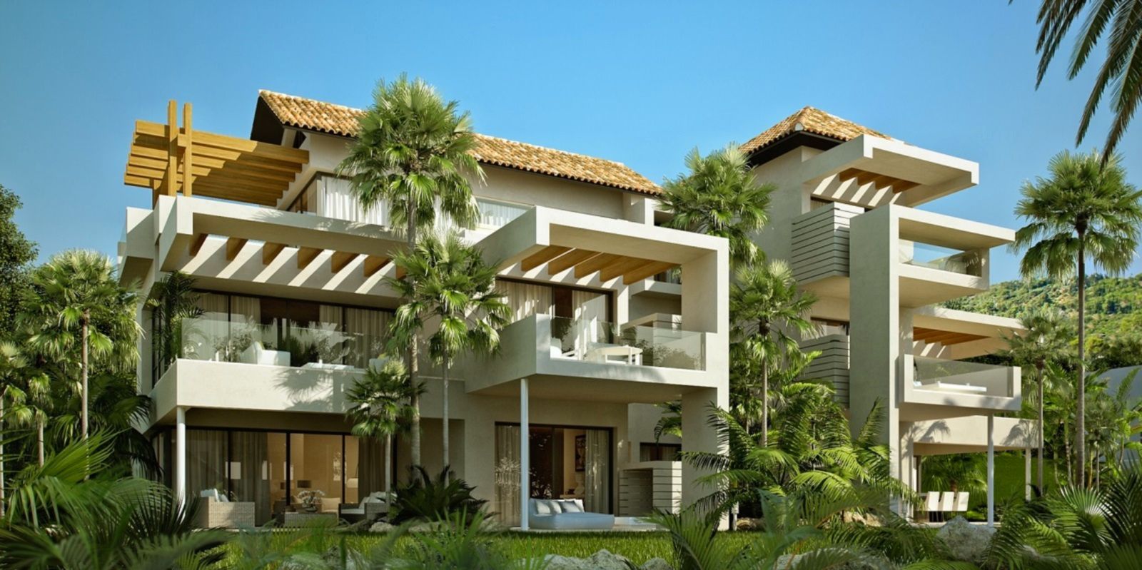 Vista exterior de Apartament de lloguer en Benahavís amb Aire condicionat, Jardí privat i Terrassa