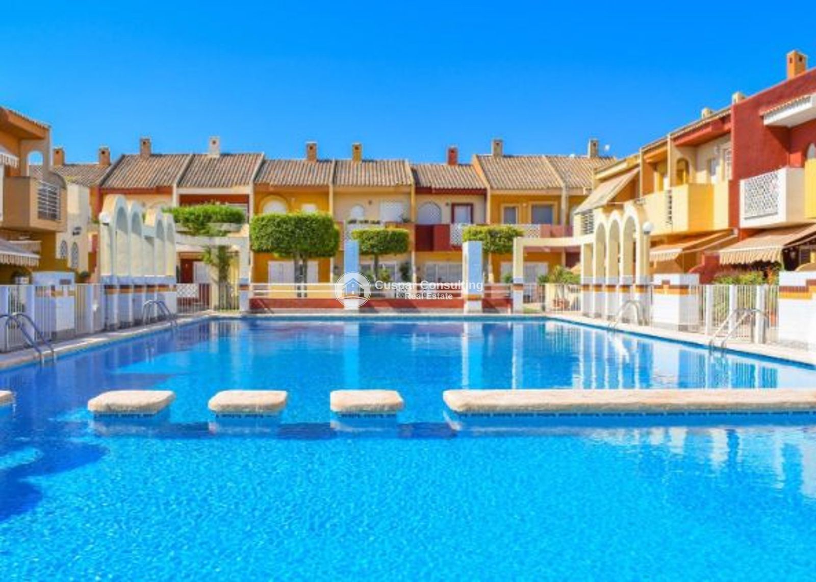 Exterior view of Single-family semi-detached for sale in San Javier  with Heating, Terrace and Swimming Pool