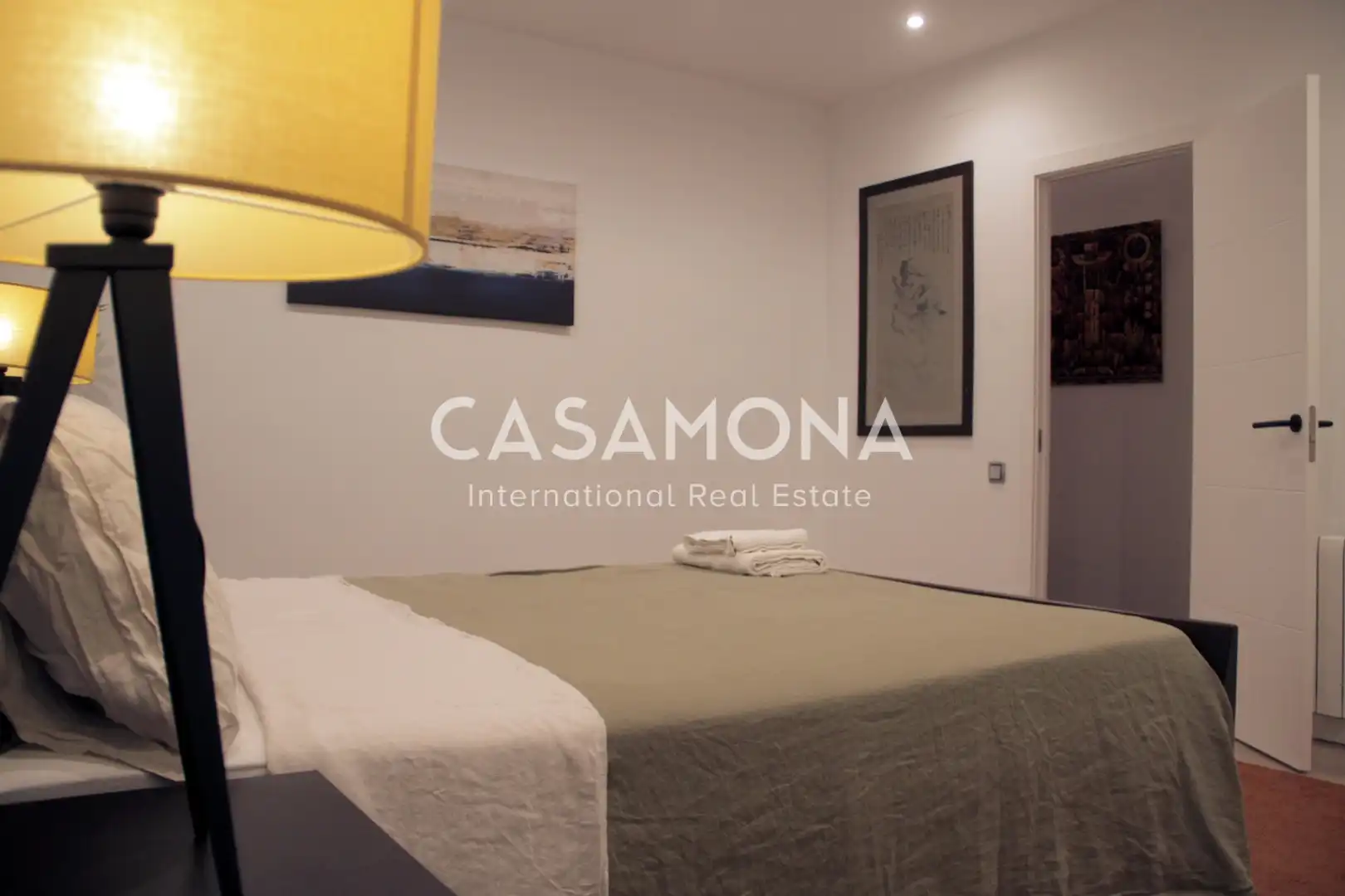 Schlafzimmer von Wohnungen zur Miete in Barcelona mit Klimaanlage, Heizung und Terrasse