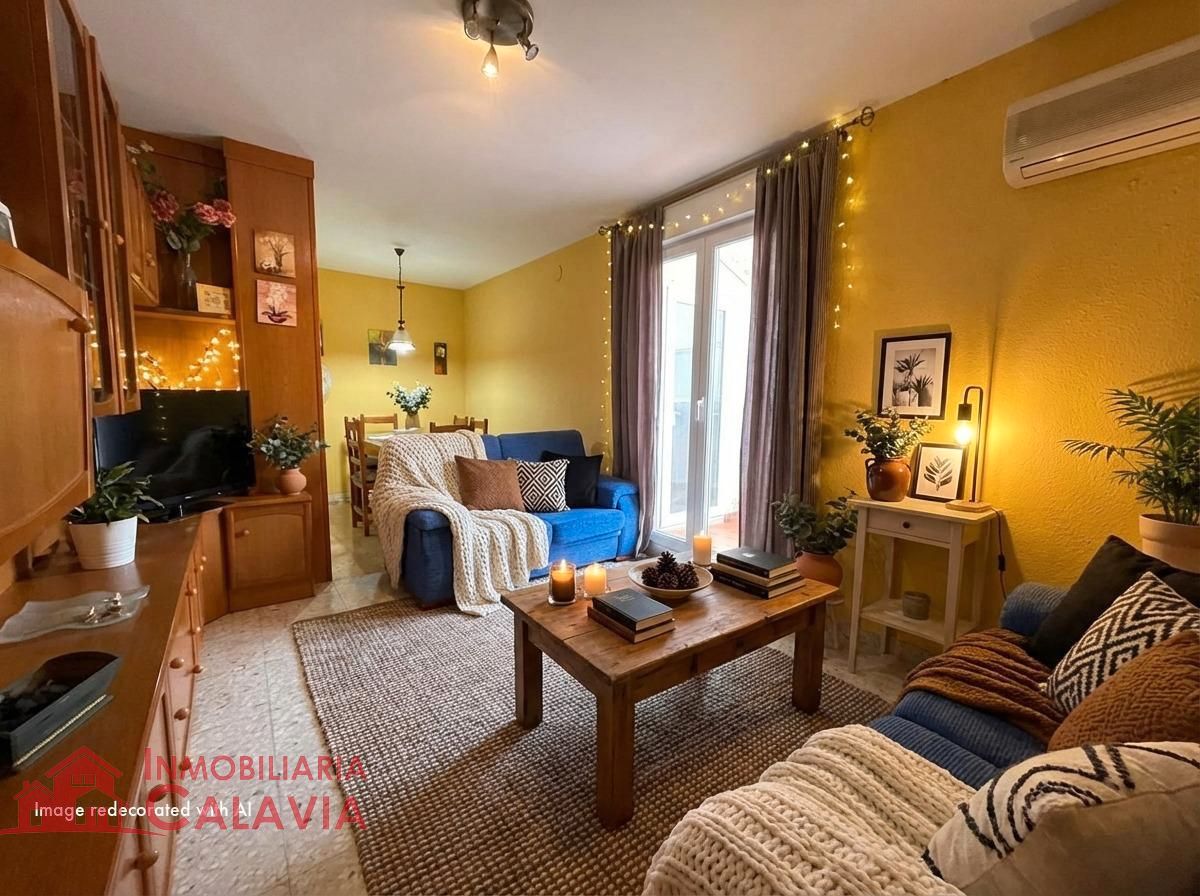 Living room of Flat for sale in Baeza  with Air Conditioner, Terrace and Alarm