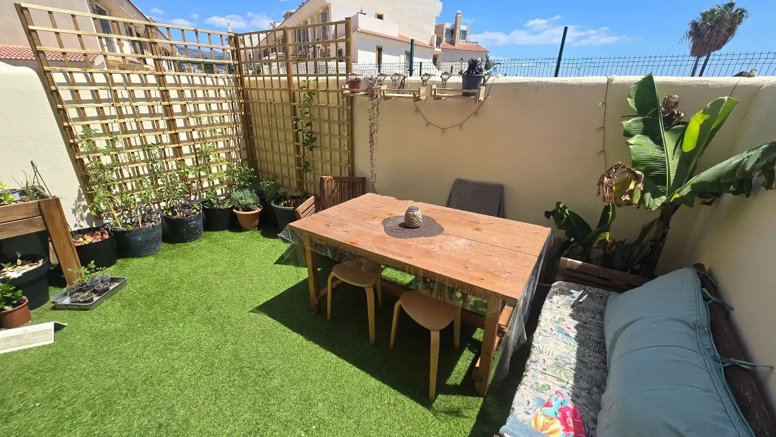 Terrassa de Casa adosada en venda en Benalmádena amb Piscina, Moblat i Piscina comunitària