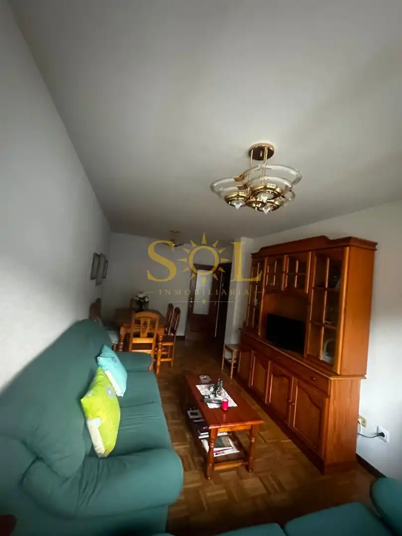 Sala de estar de Piso en venta en La Pola de Gordón  con Calefacción, Parquet y Amueblado
