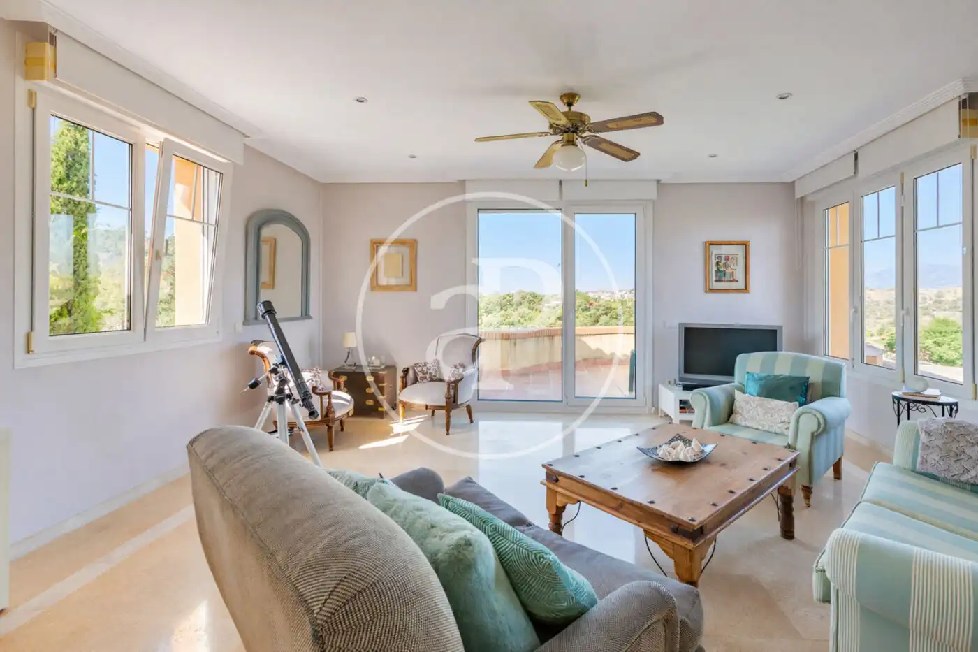 Living room of Houses for sale in Venturada  with Heating, Private garden and Terrace