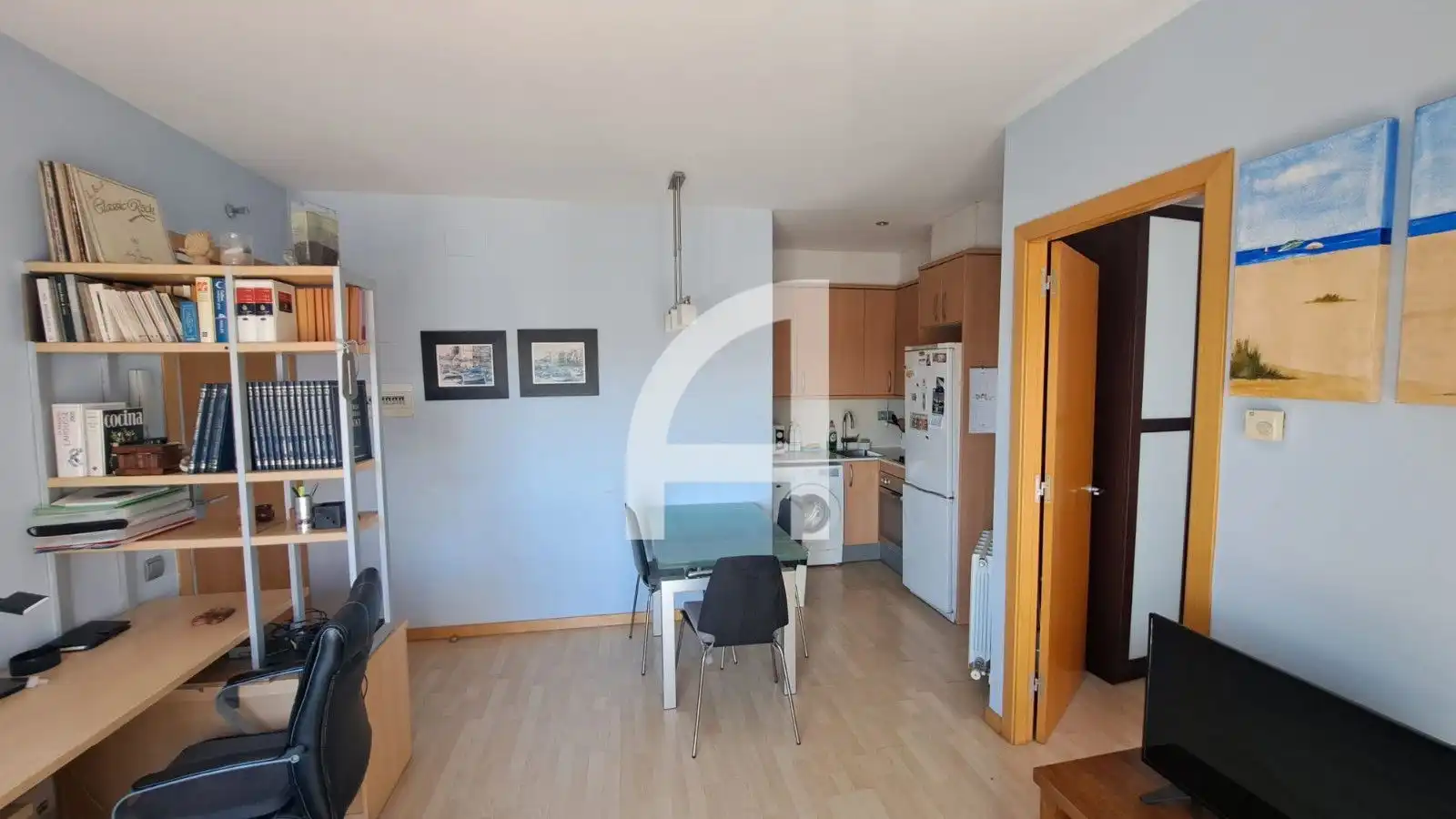 Kitchen of Flat for sale in Terrassa  with Heating, Terrace and Furnished