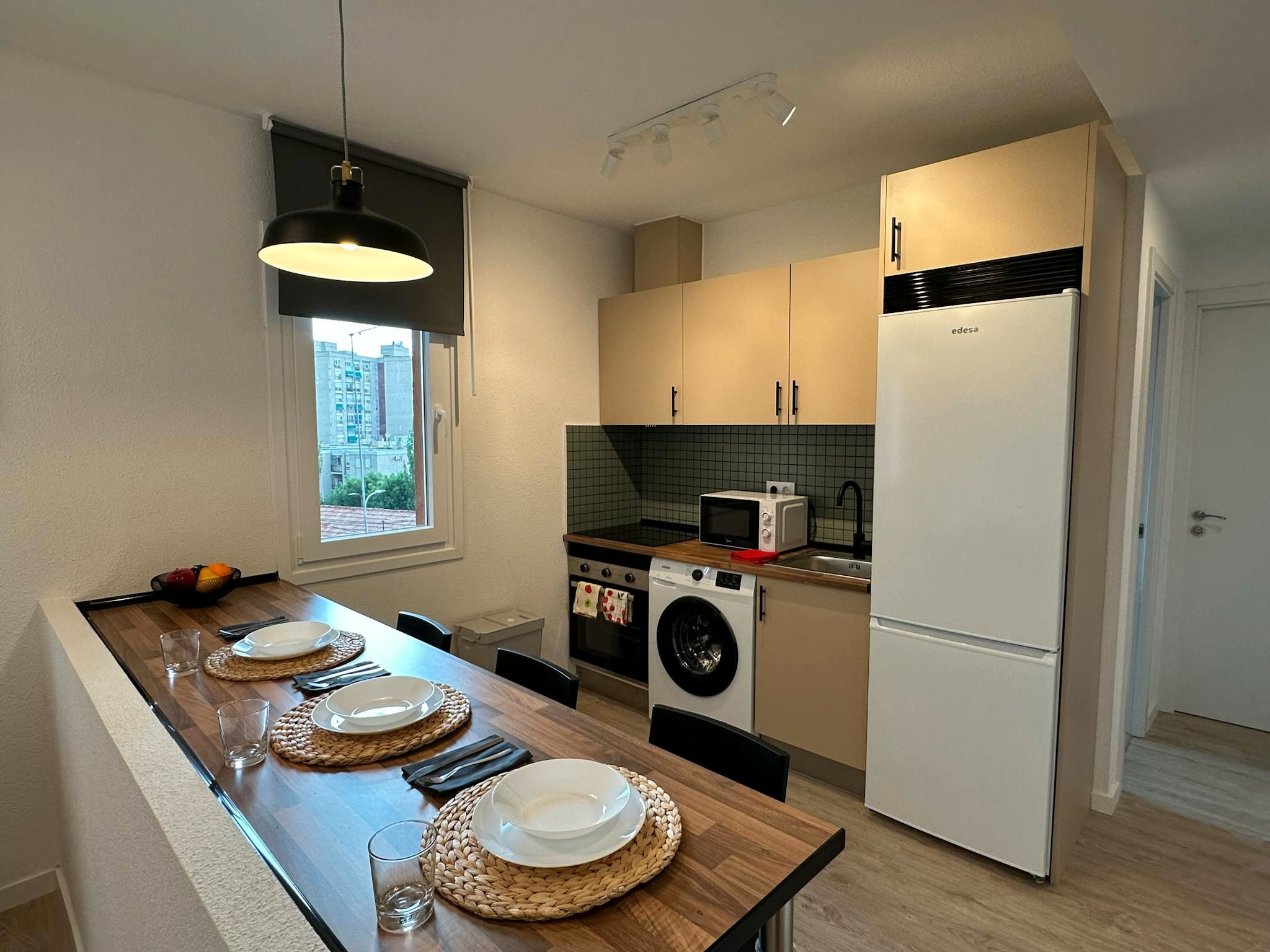 Kitchen of Flat to rent in  Madrid Capital  with Air Conditioner, Heating and Furnished