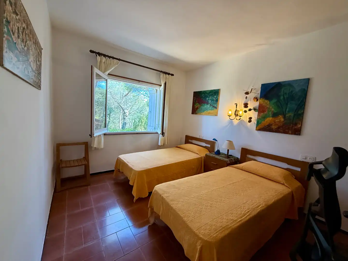 Habitación de Finca rústica en venta en Sant Feliu de Guíxols con Aire acondicionado, Calefacción y Jardín privado