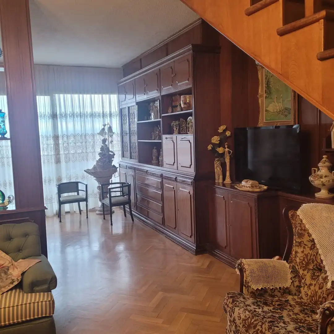 Living room of Duplexes for sale in Madrid  with Heating, Parquet flooring and Terrace