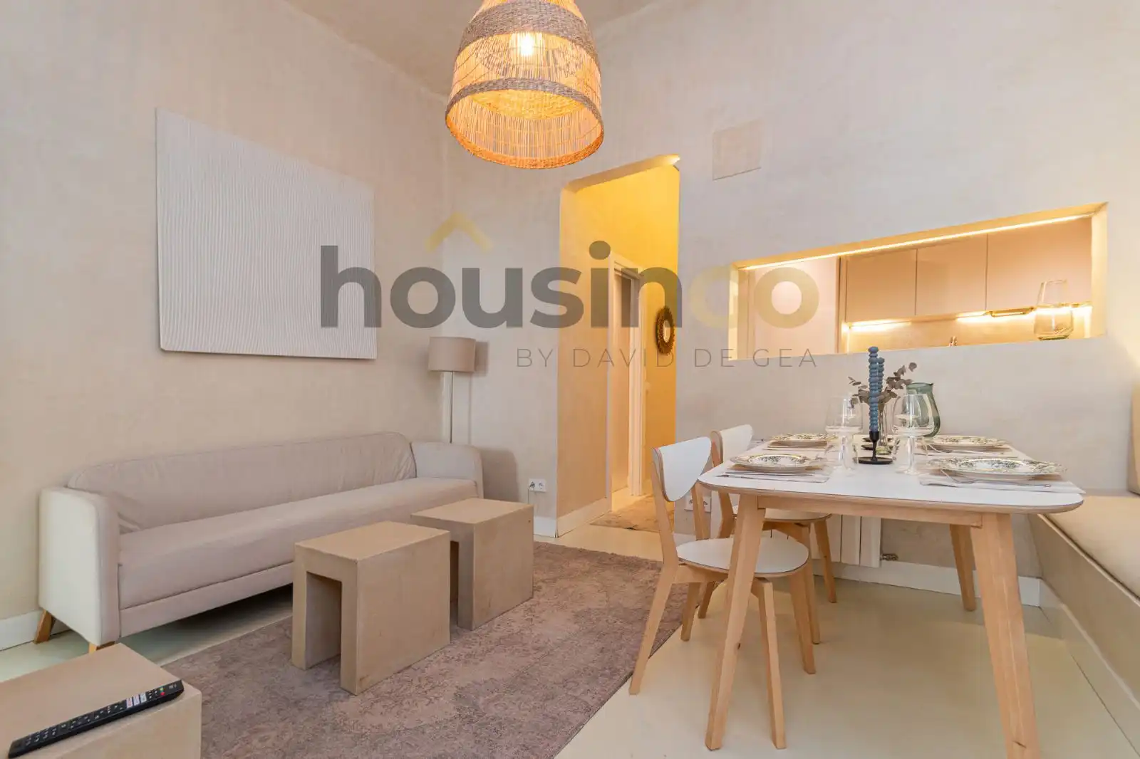 Sala de estar de Piso en venta en Madrid con Calefacción, Parquet y Amueblado