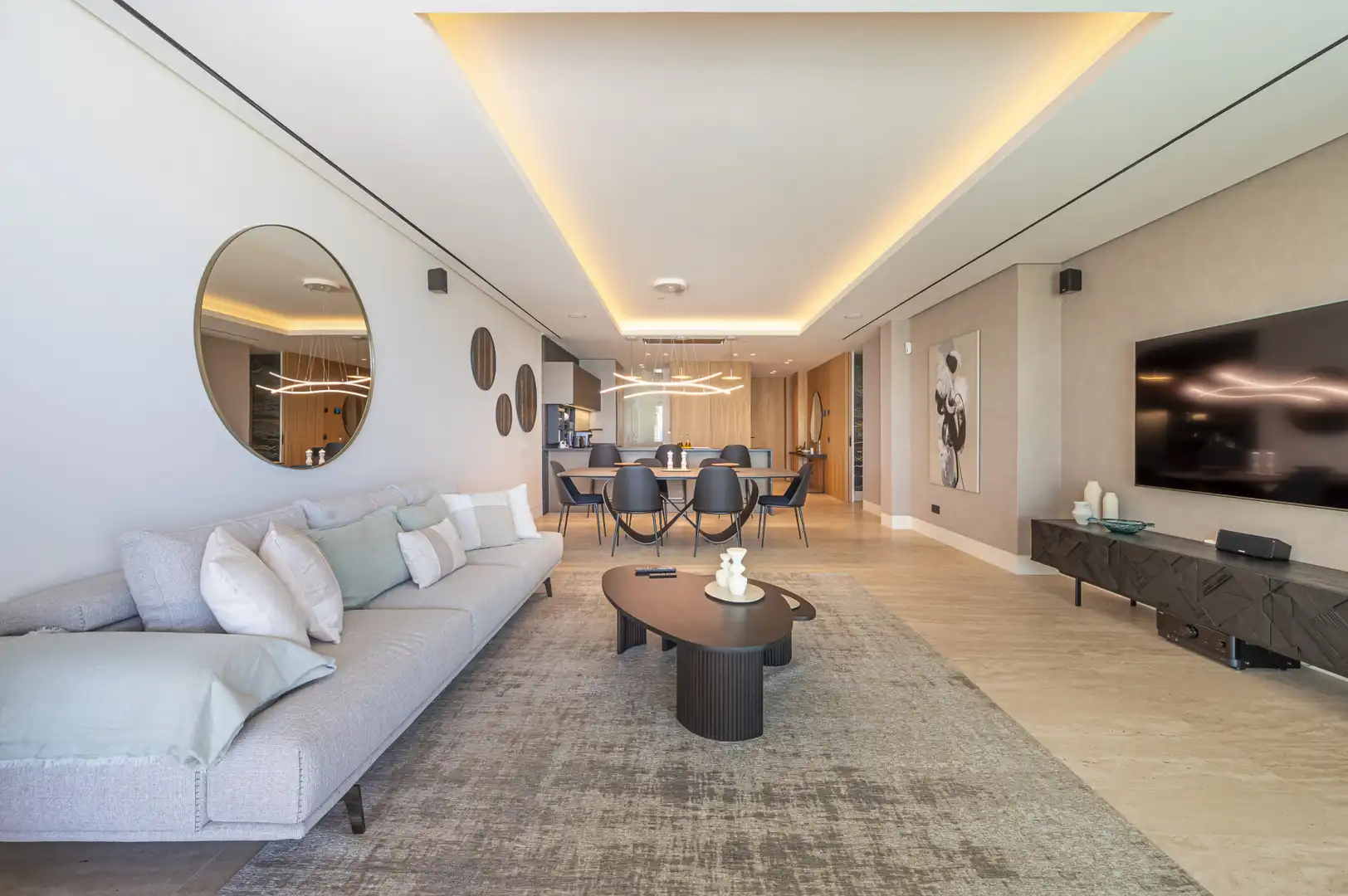Sala d'estar de Apartament en venda en Estepona amb Aire condicionat, Calefacció i Terrassa