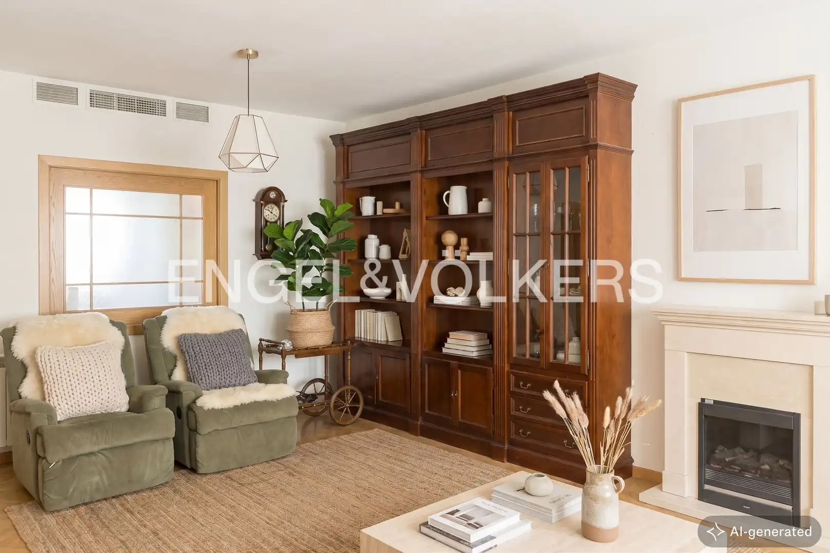 Living room of Houses for sale in Madrid  with Air Conditioner, Heating and Private garden