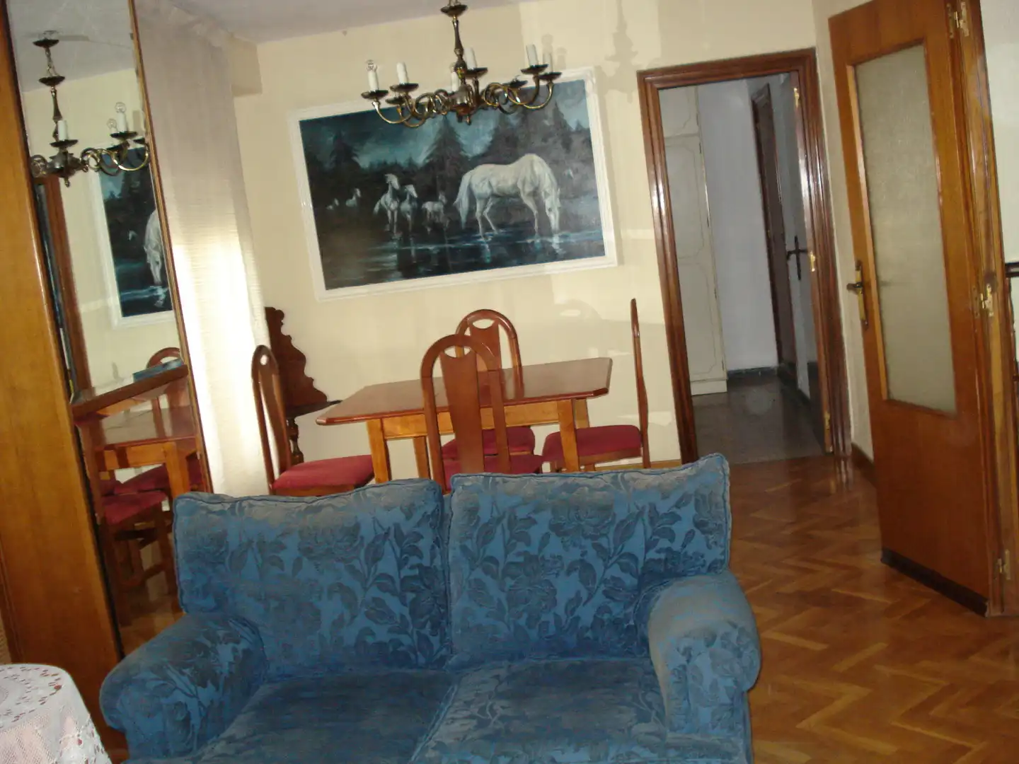 Comedor de Piso de alquiler en Zaragoza con Calefacción, Parquet y Amueblado