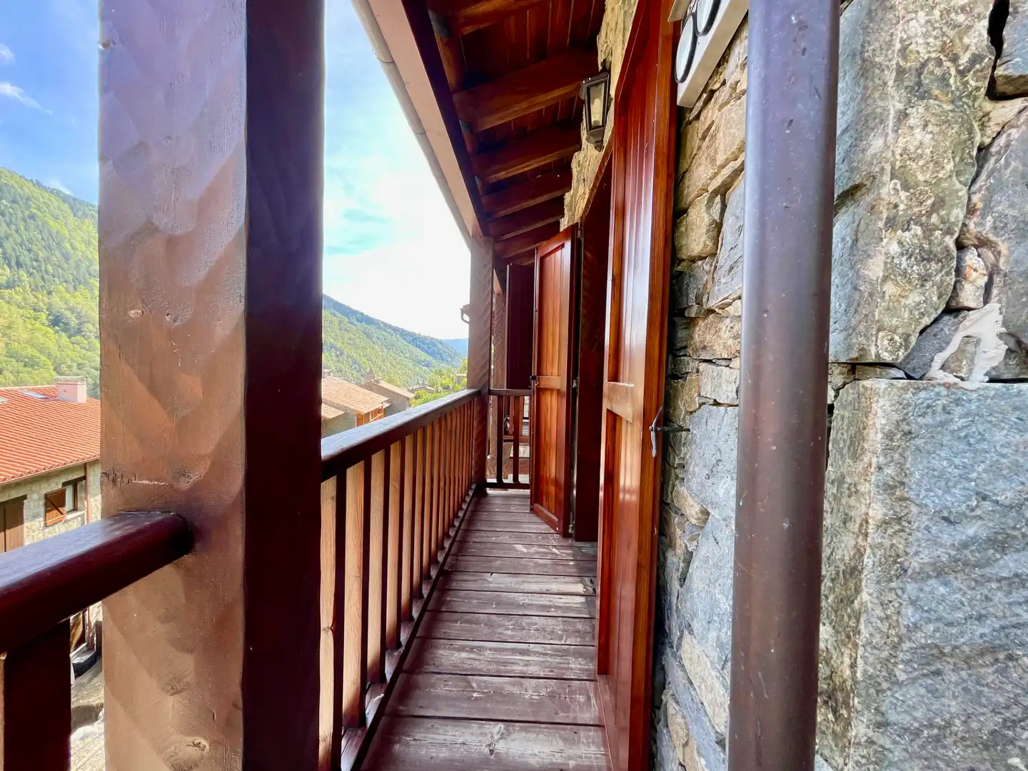 Balcony of Duplexes for sale in Setcases  with Heating, Parquet flooring and Furnished