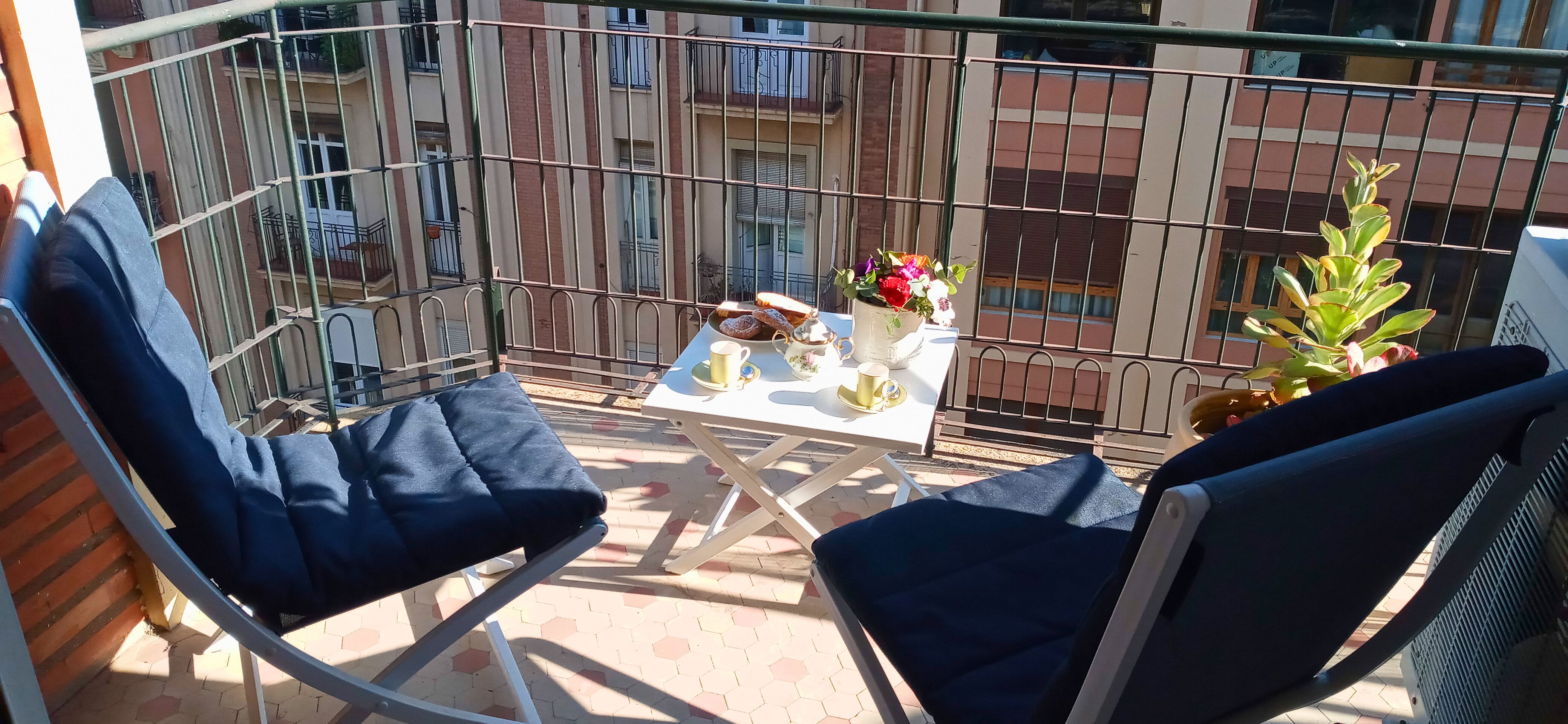 Terrace of Flat to rent in  Valencia Capital  with Air Conditioner, Heating and Terrace