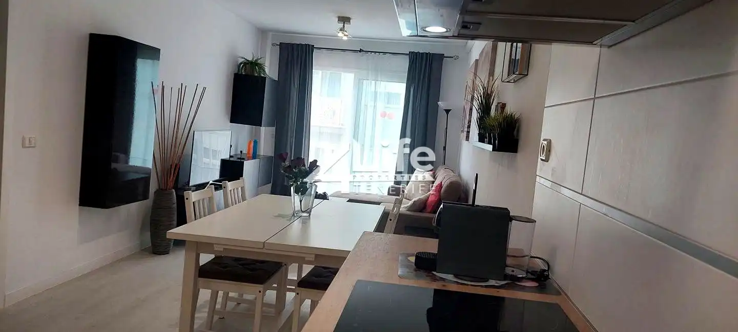 Living room of Flat for sale in Adeje  with Air Conditioner, Terrace and Furnished
