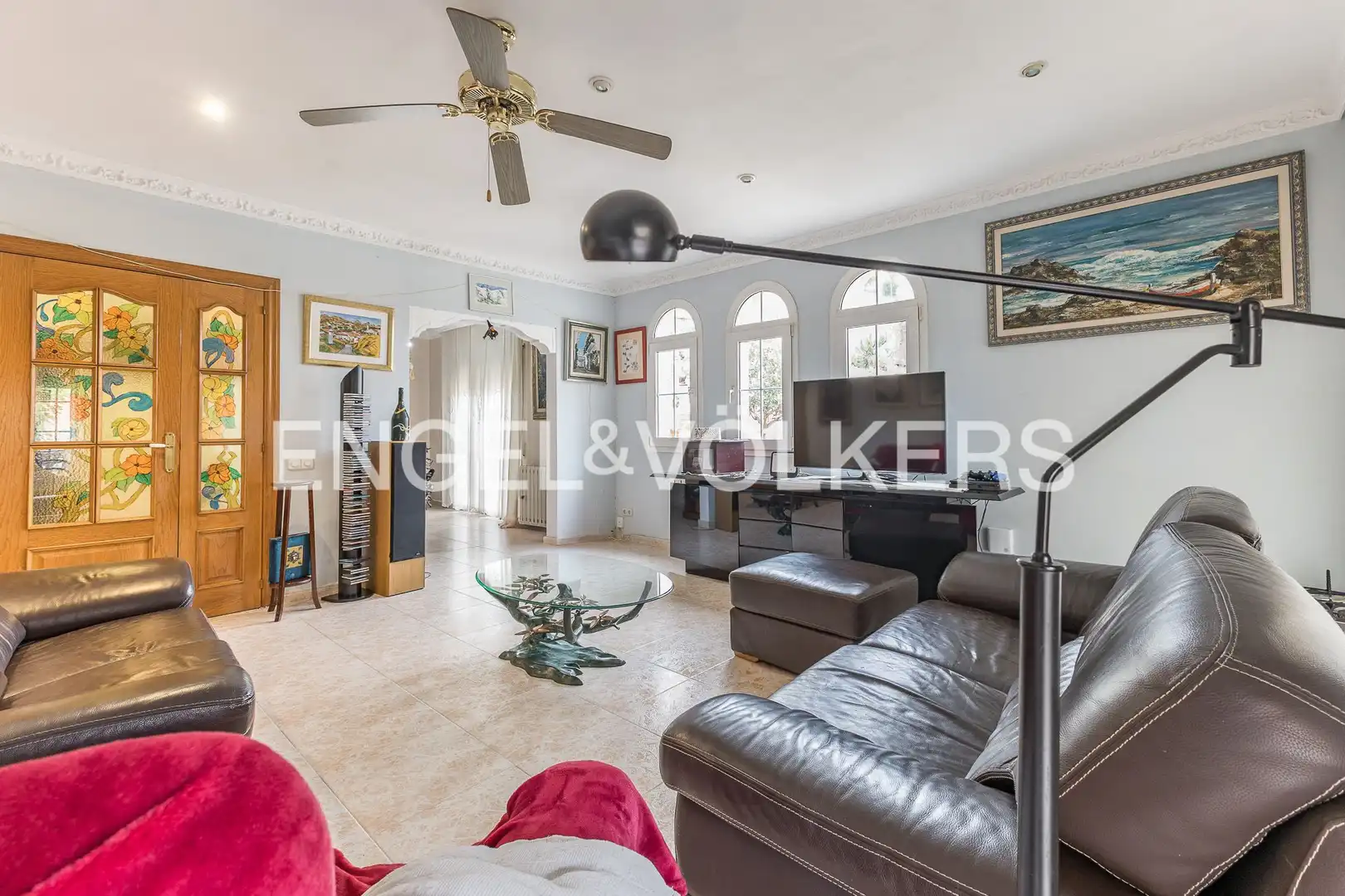 Living room of Houses for sale in Vallirana, Barcelona