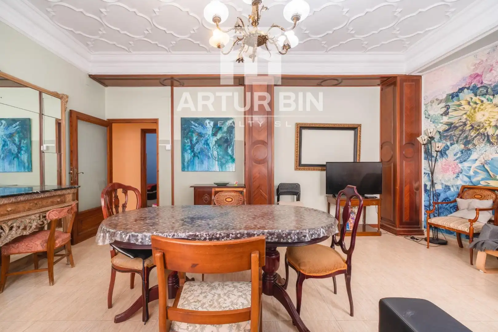 Comedor de Apartamento en venta en Valencia con Terraza