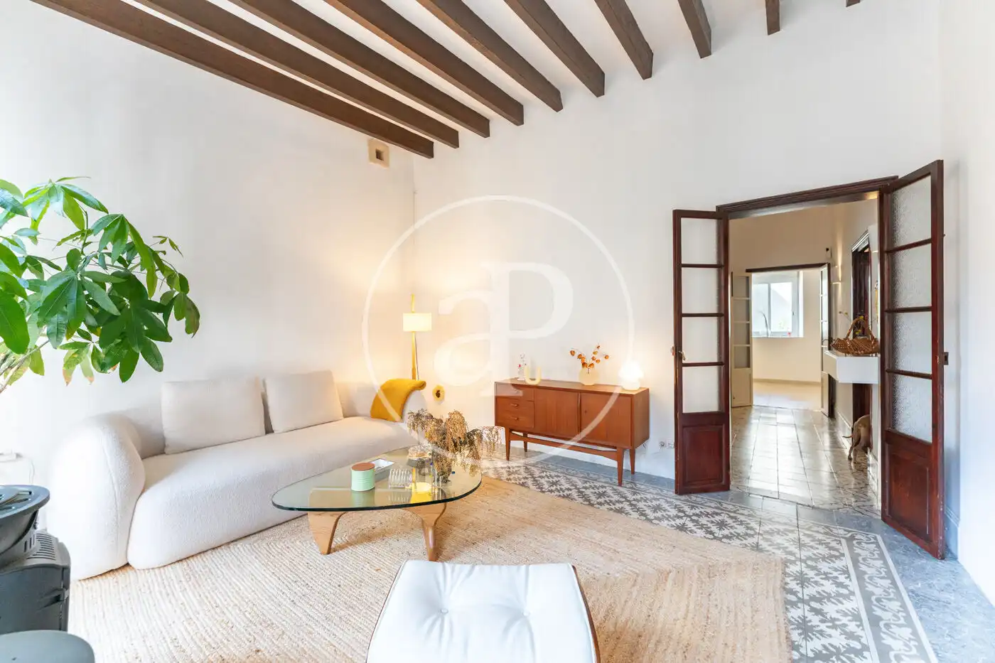 Wohnzimmer von Wohnung zur Miete in  Palma de Mallorca mit Klimaanlage, Heizung und Möbliert