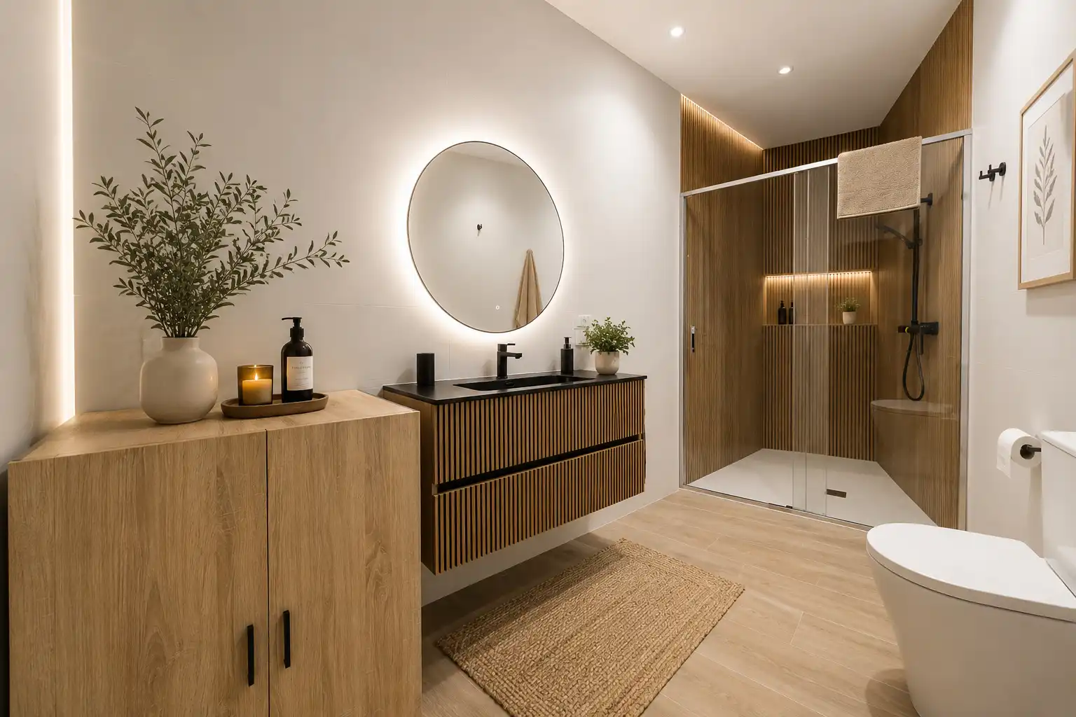 Badezimmer von Haus oder Chalet zur Miete in Águilas mit Klimaanlage, Heizung und Möbliert