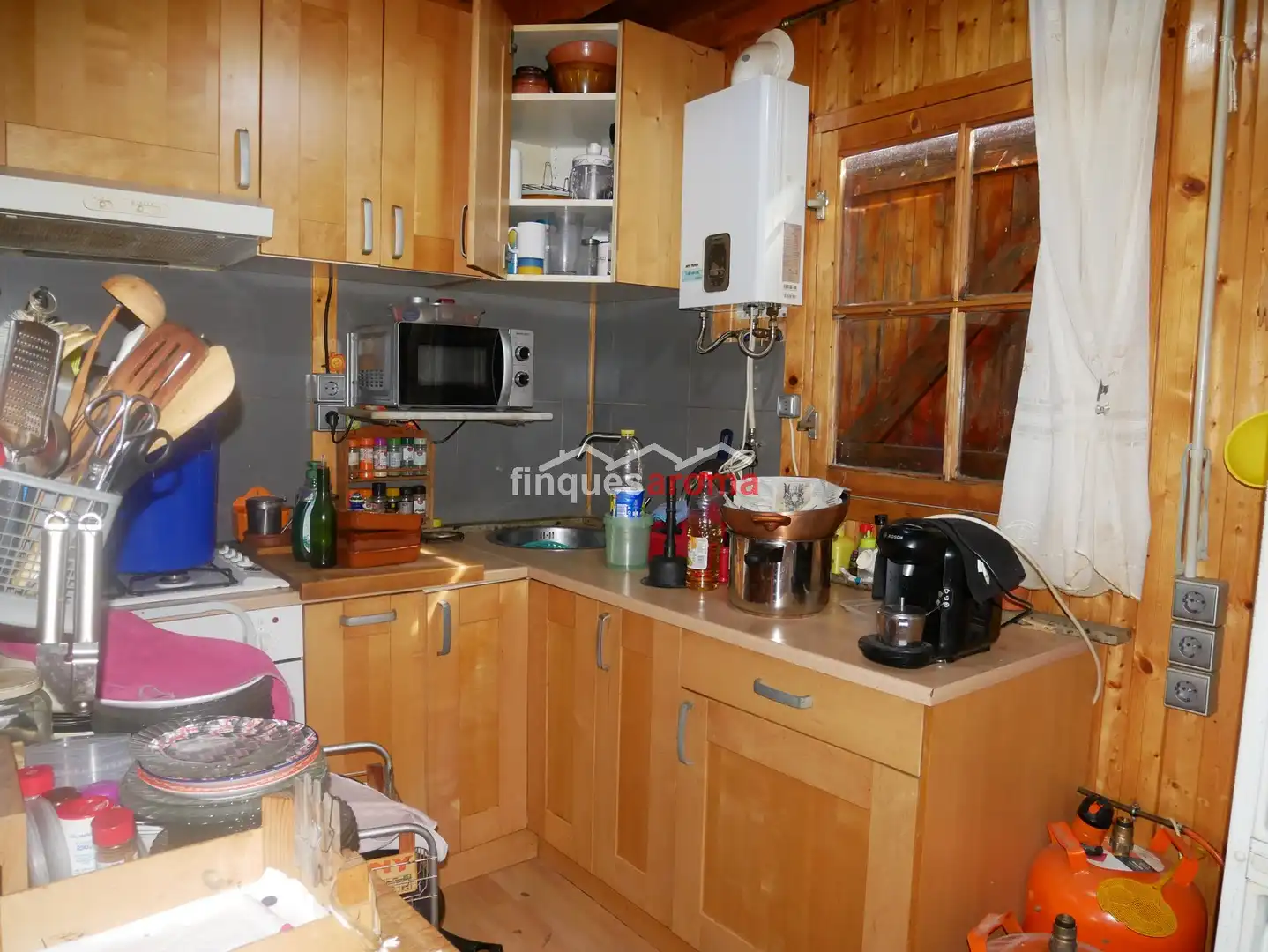 Cocina de Casa o chalet en venta en El Pla de Santa Maria con Piscina, Amueblado y Horno