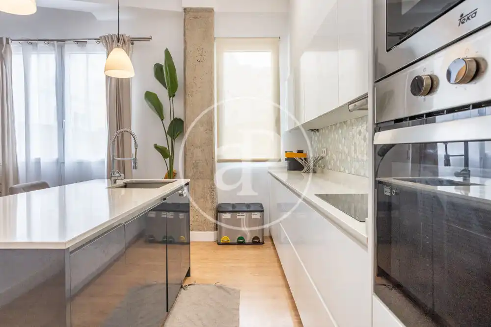 Küche von Wohnung zur Miete in Valencia mit Klimaanlage, Terrasse und Möbliert