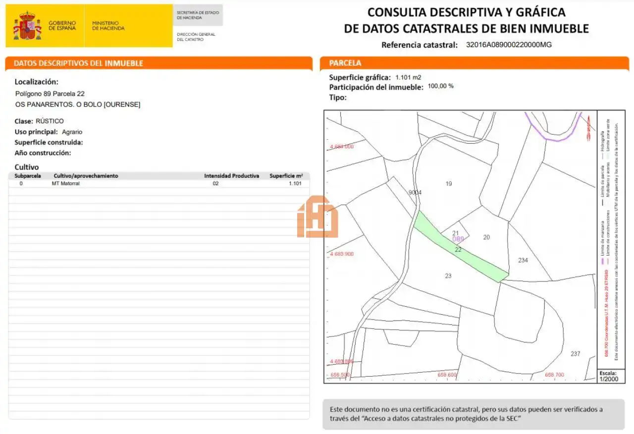 Terreno en venta en O Bolo 