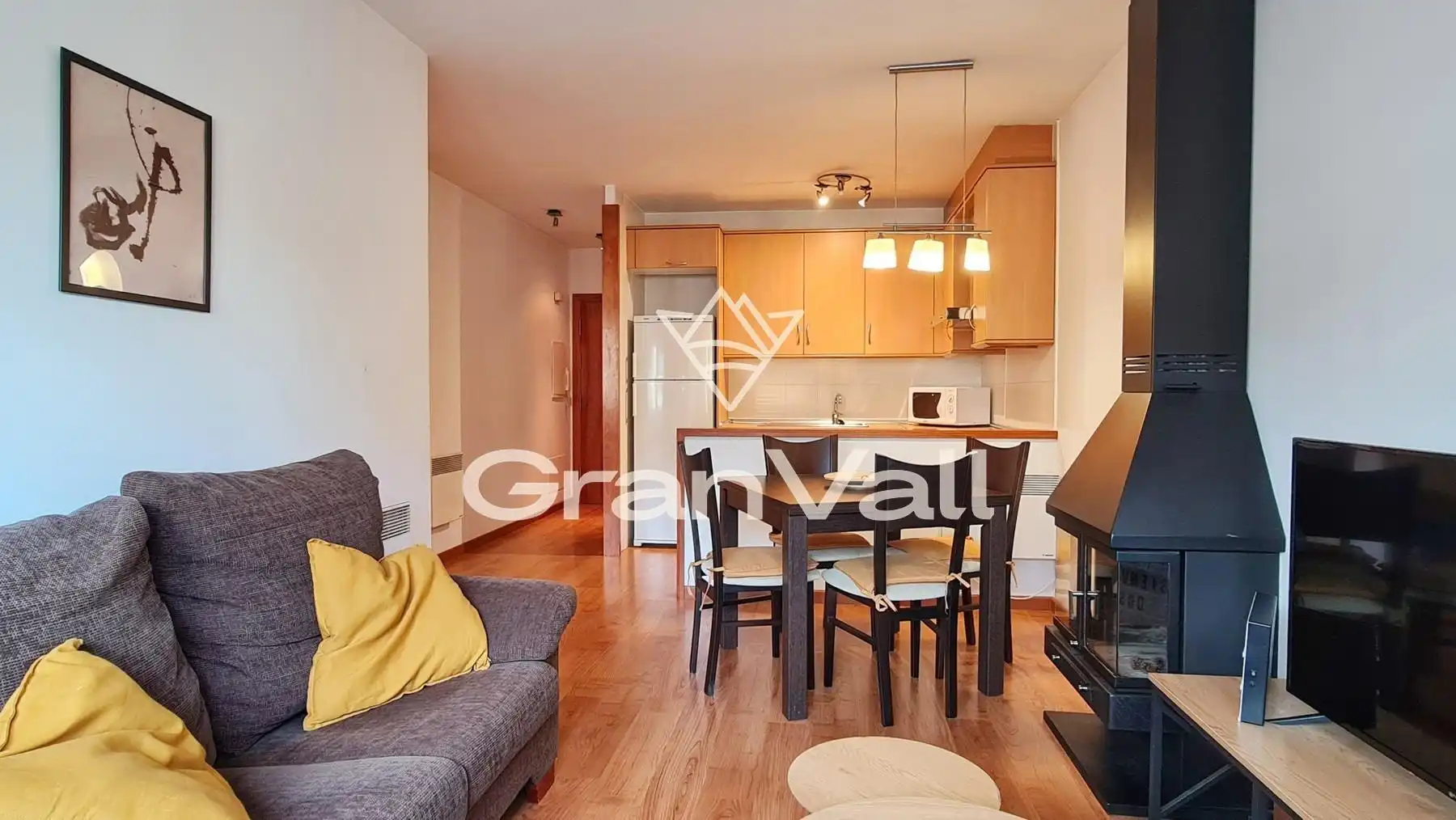 Sala de estar de Apartamento en venta en La Molina