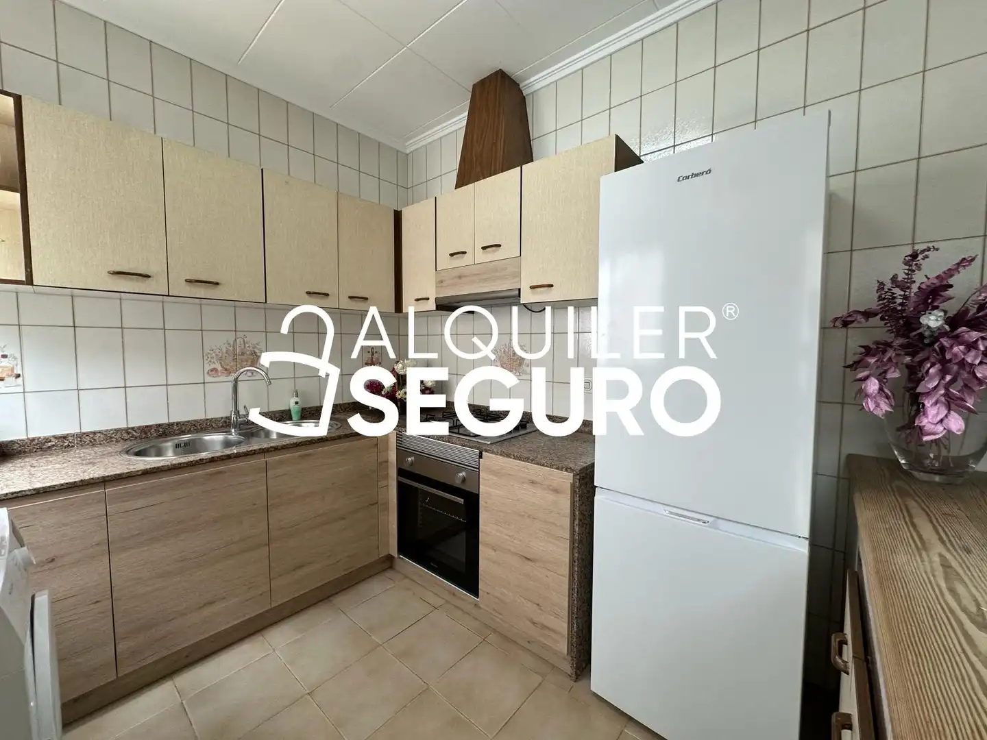 Cocina de Piso de alquiler en Valencia con Aire acondicionado, Terraza y Amueblado