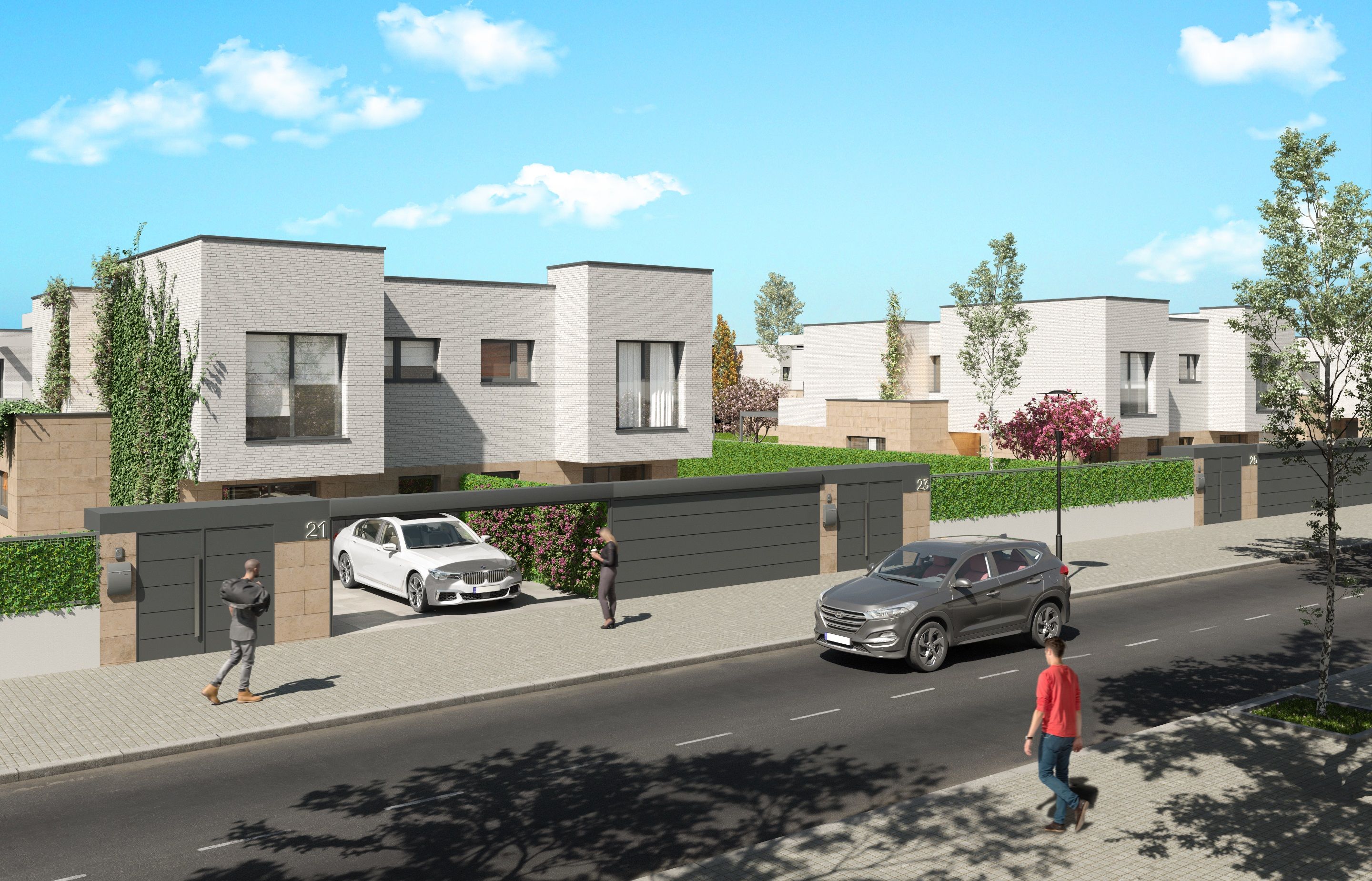 Exterior view of Single-family semi-detached for sale in Brunete  with Air Conditioner, Heating and Private garden