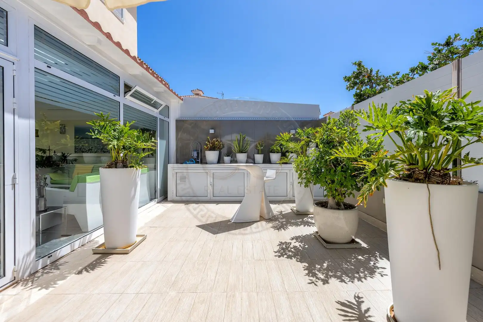 Terraza de Casa adosada en venta en San Bartolomé de Tirajana con Aire acondicionado, Jardín privado y Terraza