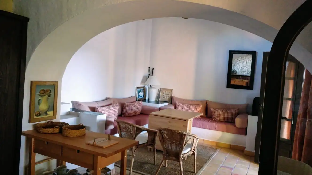 Sala de estar de Finca rústica en venta en Teulada con Calefacción, Jardín privado y Terraza