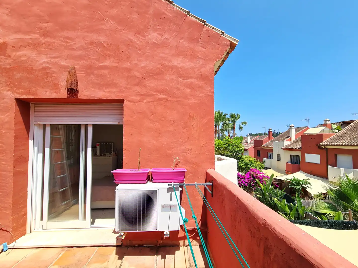 Balcony of Detached homes for sale in Estepona  with Air Conditioner, Private garden and Terrace