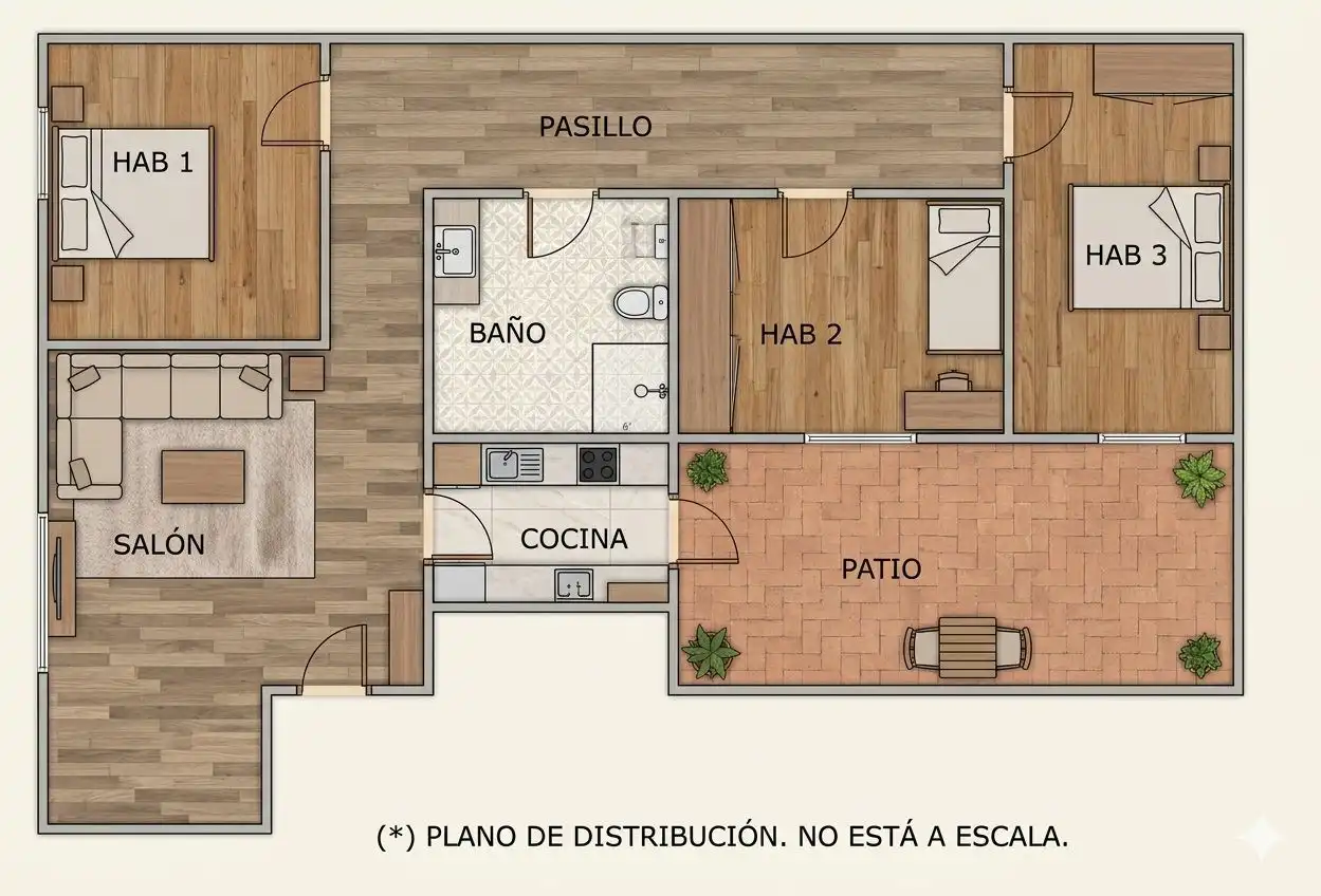 Piso en venta en Albacete con Calefacción y Amueblado