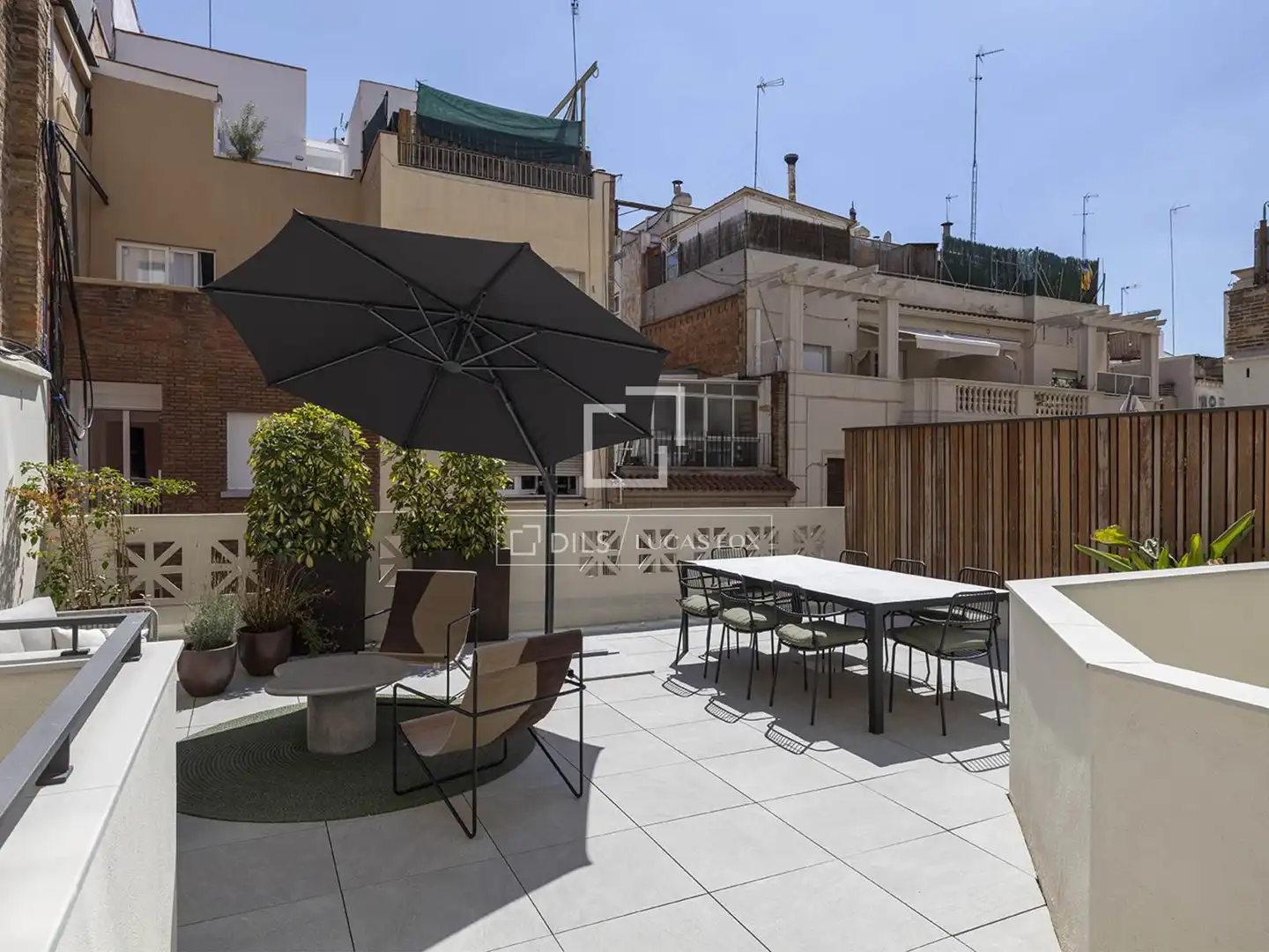 Terrace of Flat for rent in Barcelona  with Air Conditioner, Heating and Parquet flooring